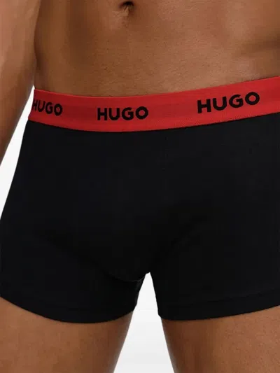 Hugo Boss Logo-waistband Boxers (pack Of Three) In Red