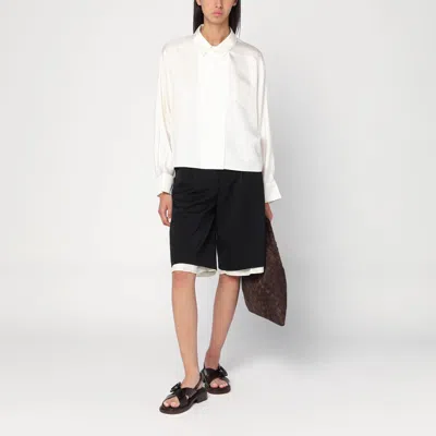 Rohe Cream-colored Silk Double-breasted Shirt In White