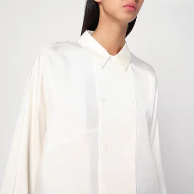 Rohe Cream-colored Silk Double-breasted Shirt In White