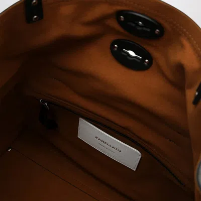 Zanellato Medium Tote Bag A' Spasso Black In Leather