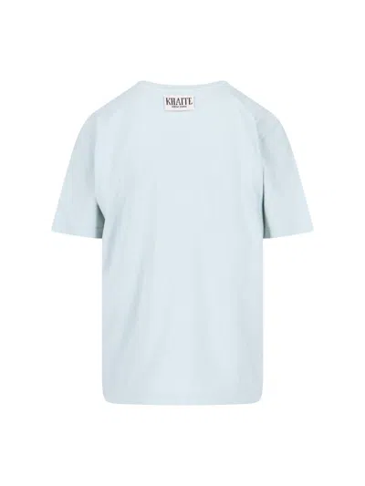 Khaite Logo T-shirt In Blue