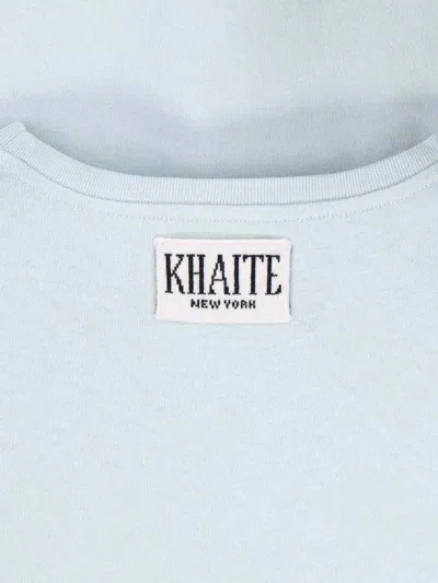 Khaite Logo T-shirt In Blue