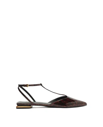 Schutz Women's Allure T-strap Pointy Toe Flats