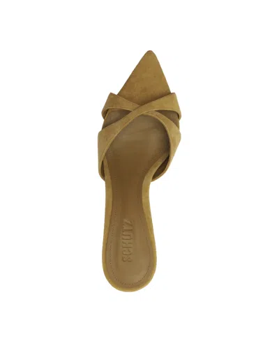 Schutz Women's Hilda Leaf Pointy Toe Mule Sandals