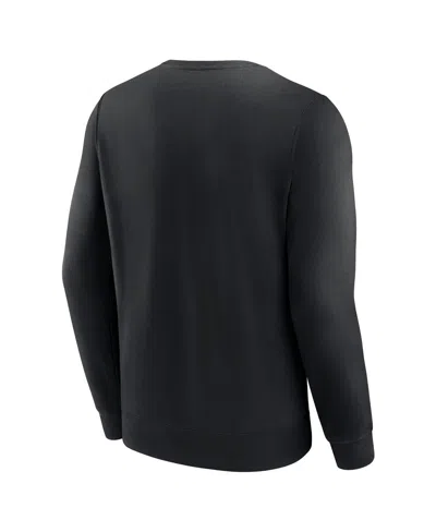 Fanatics Men's Black Pittsburgh Steelers Varsity Letter Fleece Pullover Sweatshirt In Black