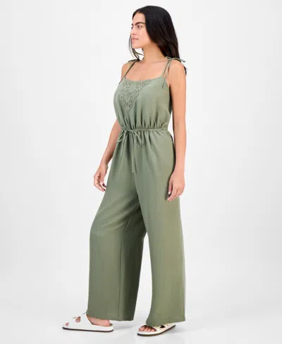 And Now This Petite Sleeveless Cinch-waist Jumpsuit, Exclusively At Macy's