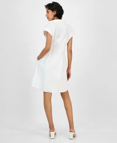 Julia Jordan Women's Pintuck-waist Shirtdress In White