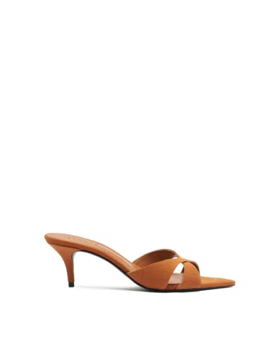 Schutz Women's Hilda Leaf Pointy Toe Mule Sandals