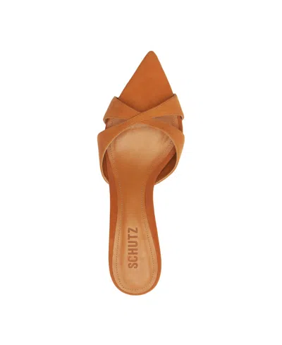 Schutz Women's Hilda Leaf Pointy Toe Mule Sandals