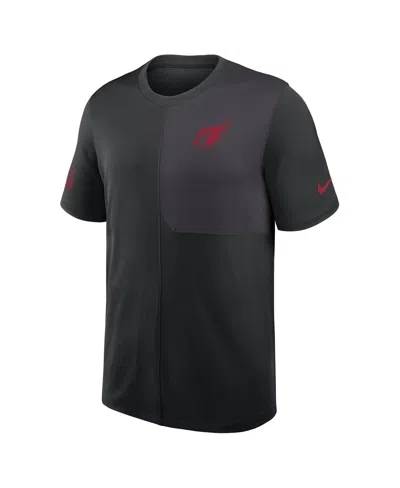 Nike Black Arizona Cardinals Sideline Uv Performance Coach Shirt In Black
