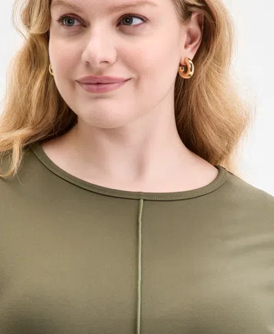 Jones New York Plus Size Serenity Dolman-sleeve Tunic In Green