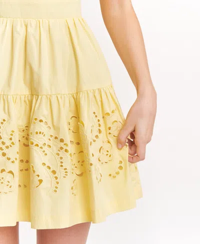 En Saison Women's Taylor Cotton Eyelet Fit & Flare Mini Dress