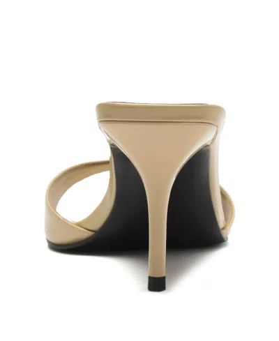 Schutz Elodie Patent Stiletto Mule Sandals In Neutral