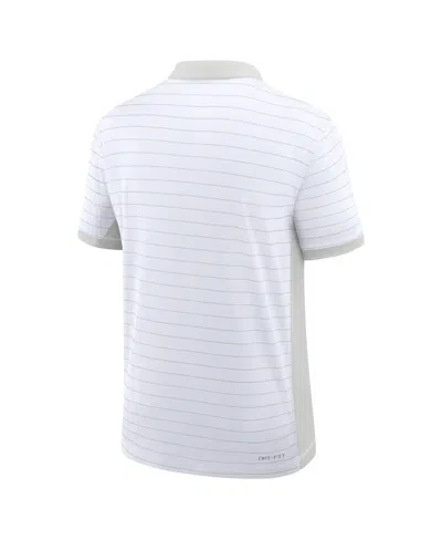 Jordan Men's Michigan Sideline Victory Stripe  Brand Dri-fit College Polo In White