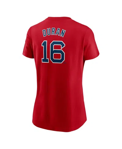 Nike Women's Jarren Duran Red Boston Red Sox Fuse Name Number T-shirt