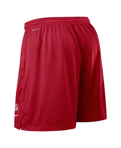 Nike Men's Red Tampa Bay Buccaneers Sideline Reversible Performance Shorts In Brown