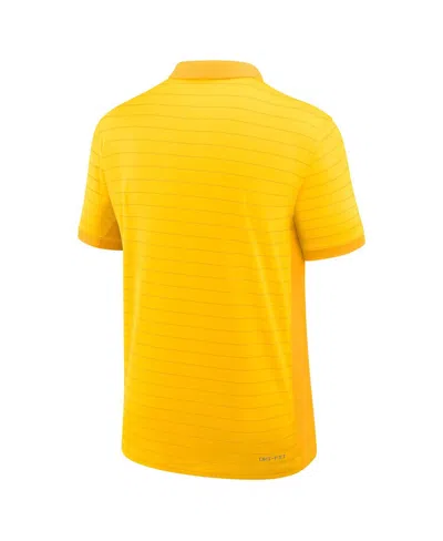 Jordan Men's Maize Michigan Wolverines 2025 Early Season Coaches Sideline Victory Stripe Performance Polo S In Yellow