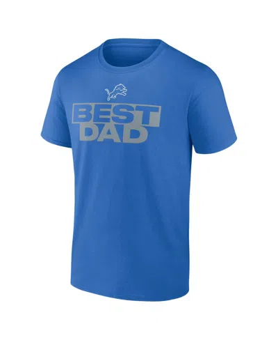 Fanatics Mto Label Men's Blue Detroit Lions Greatest Dad T-shirt
