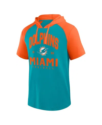 Logo Athletic Men's Aqua Miami Dolphins Prime Hoodie T-shirt