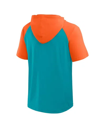 Logo Athletic Men's Aqua Miami Dolphins Prime Hoodie T-shirt