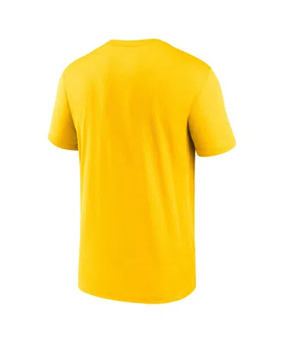 Jordan Men's Maize Michigan Wolverines 2025 Sideline Legend Performance T-shirt In Yellow