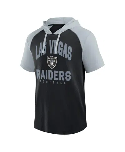 Logo Athletic Men's Black Las Vegas Raiders Prime Hoodie T-shirt
