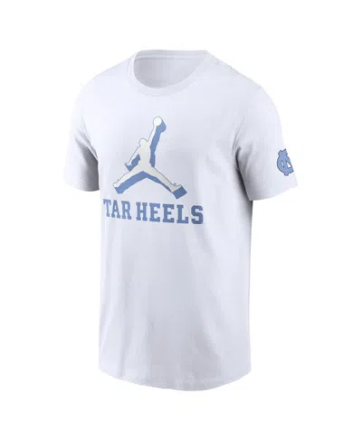 Jordan Men's White North Carolina Tar Heels Primetime 2-hit Swoosh T-shirt In White