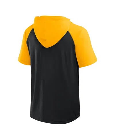 Logo Athletic Men'sâ Fanatics Black Pittsburgh Pirates Prime Raglan Short Sleeve Hoodie T-shirt