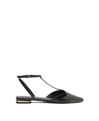 Schutz Allure Pointed Toe T-strap Flat
