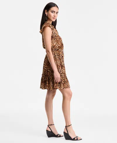 Inc International Concepts Women's Cheetah-print Flutter-sleeve Dress, Exclusively At Macy's