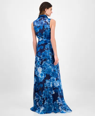 Julia Jordan Floral Sleeveless Organza Gown