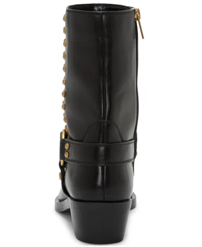Vince Camuto Women's Roista Studded Western Moto Booties In Brown