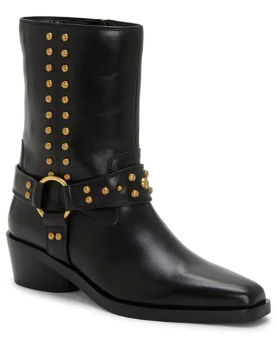 Vince Camuto Women's Roista Studded Western Moto Booties In Brown