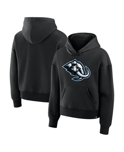 Fanatics Women's Black Utah Mammoth Primary Logo Legacy Fleece Pullover Hoodie In Black