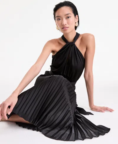 Inc International Concepts Women's Pleated Halter Dress, Exclusively At Macy's