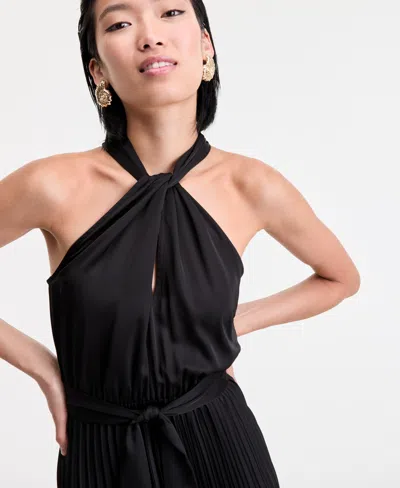 Inc International Concepts Women's Pleated Halter Dress, Exclusively At Macy's
