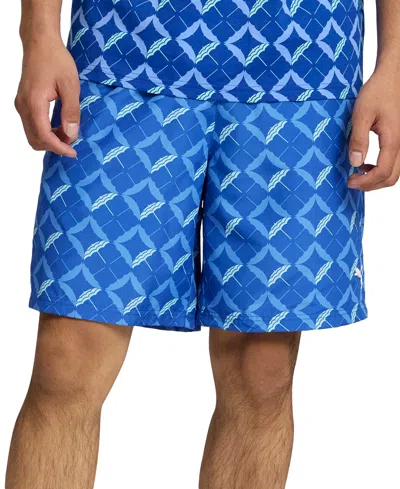 Puma Men's Resort Umbrella-graphic Shorts In Blue