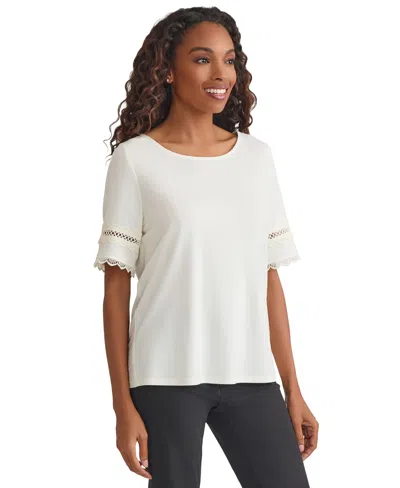 Jones New York Womens Round Neck Slouchy Blouse Xs Pxl In Neutral