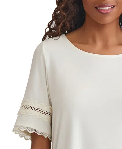 Jones New York Womens Round Neck Slouchy Blouse Xs Pxl In Neutral