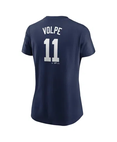 Nike Women's Anthony Volpe Navy New York Yankees Fuse Name Number T-shirt