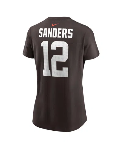 Nike Shedeur Sanders Brown Cleveland Browns 2025 Nfl Draft Name & Number T-shirt In Brown