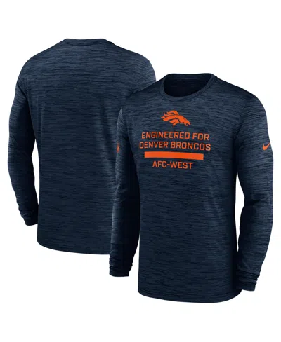 Nike Denver Broncos Sideline Team Issue Velocity  Men's Dri-fit Nfl Long-sleeve T-shirt In Gold