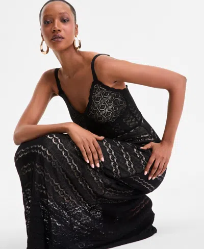 Inc International Concepts Women's Crochet-overlay Maxi Dress