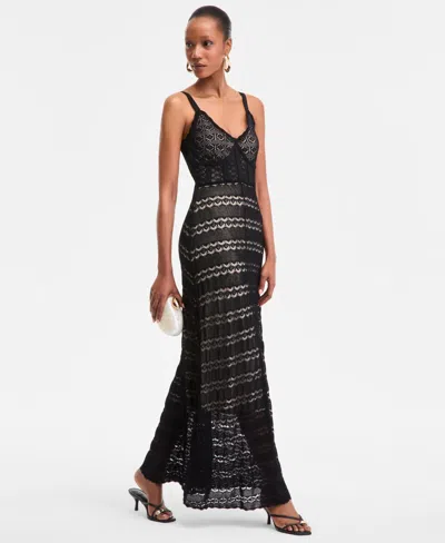 Inc International Concepts Women's Crochet-overlay Maxi Dress