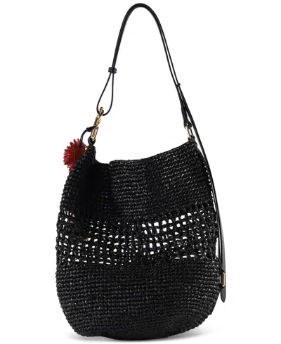 Sam Edelman Marcie Open Weave Raffia Bucket Bag