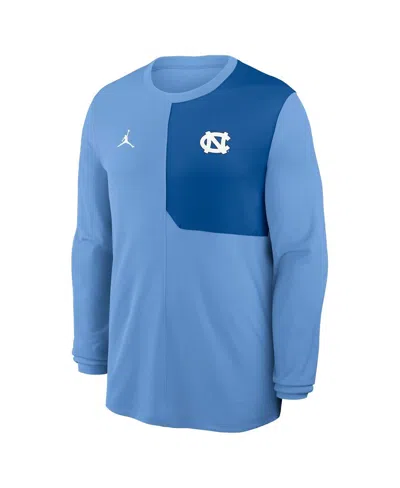 Jordan Men's North Carolina Sideline Coach  Brand Dri-fit College Long-sleeve Top In Blue