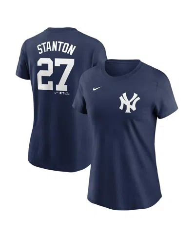 Nike Women's Giancarlo Stanton Navy New York Yankees Fuse Name Number T-shirt