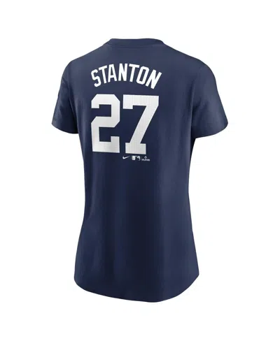 Nike Women's Giancarlo Stanton Navy New York Yankees Fuse Name Number T-shirt