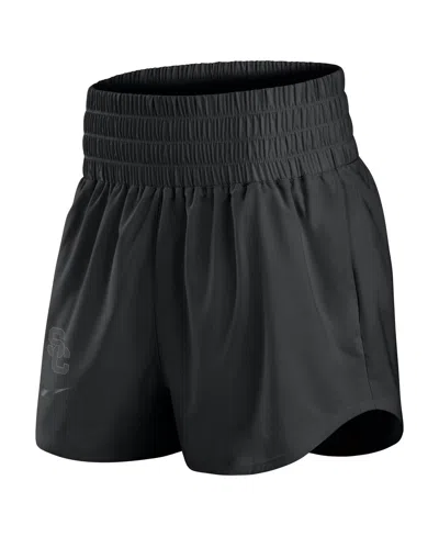 Nike Women's Black Usc Trojans Performance One High-rise Shorts