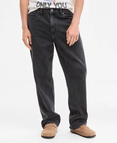 Sun + Stone Men's Nuit Black Baggy Jeans, Exclusively At Macy's In Black